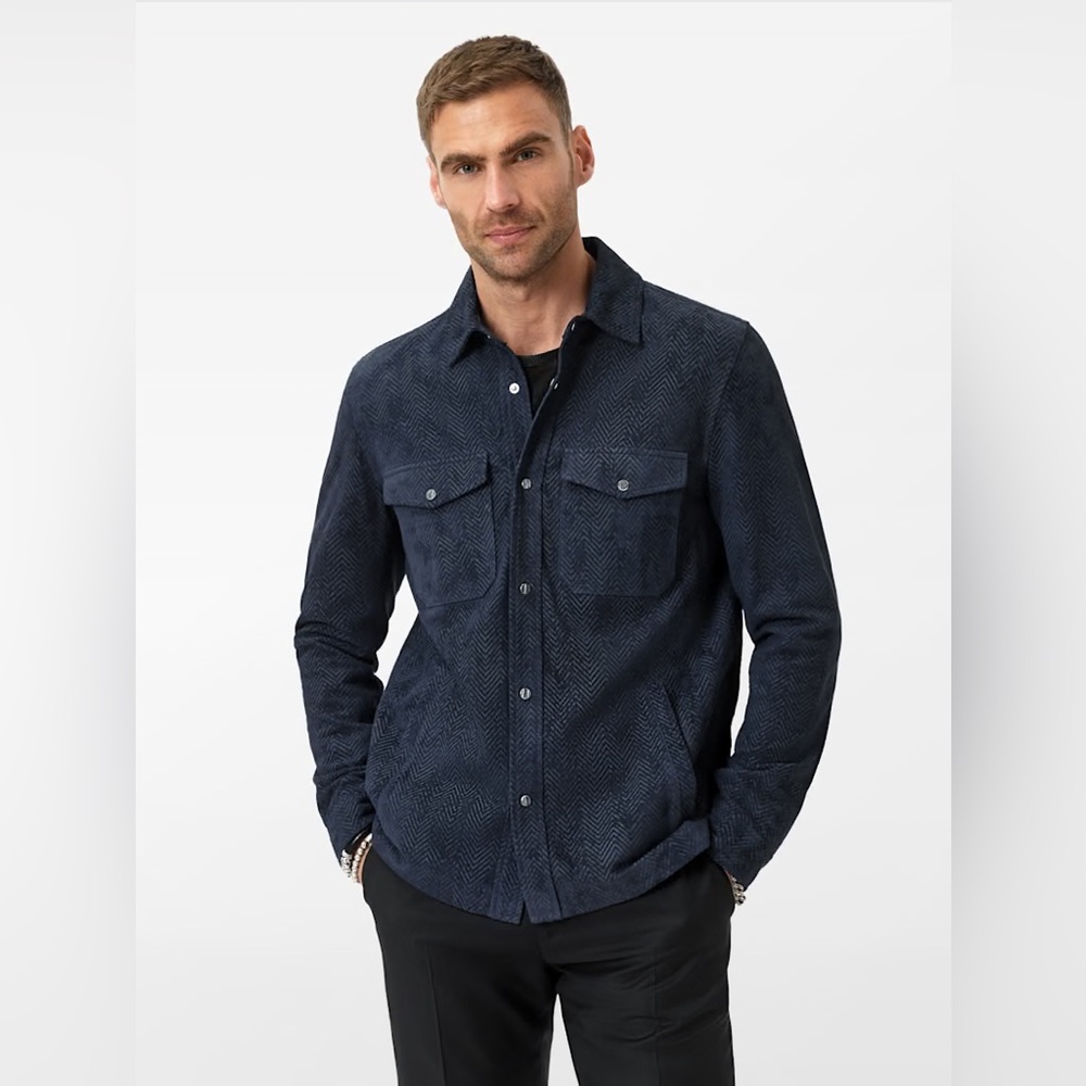NWT Brand New $898 John Varvatos Jonah suede Jacket EU 48 USA 38
